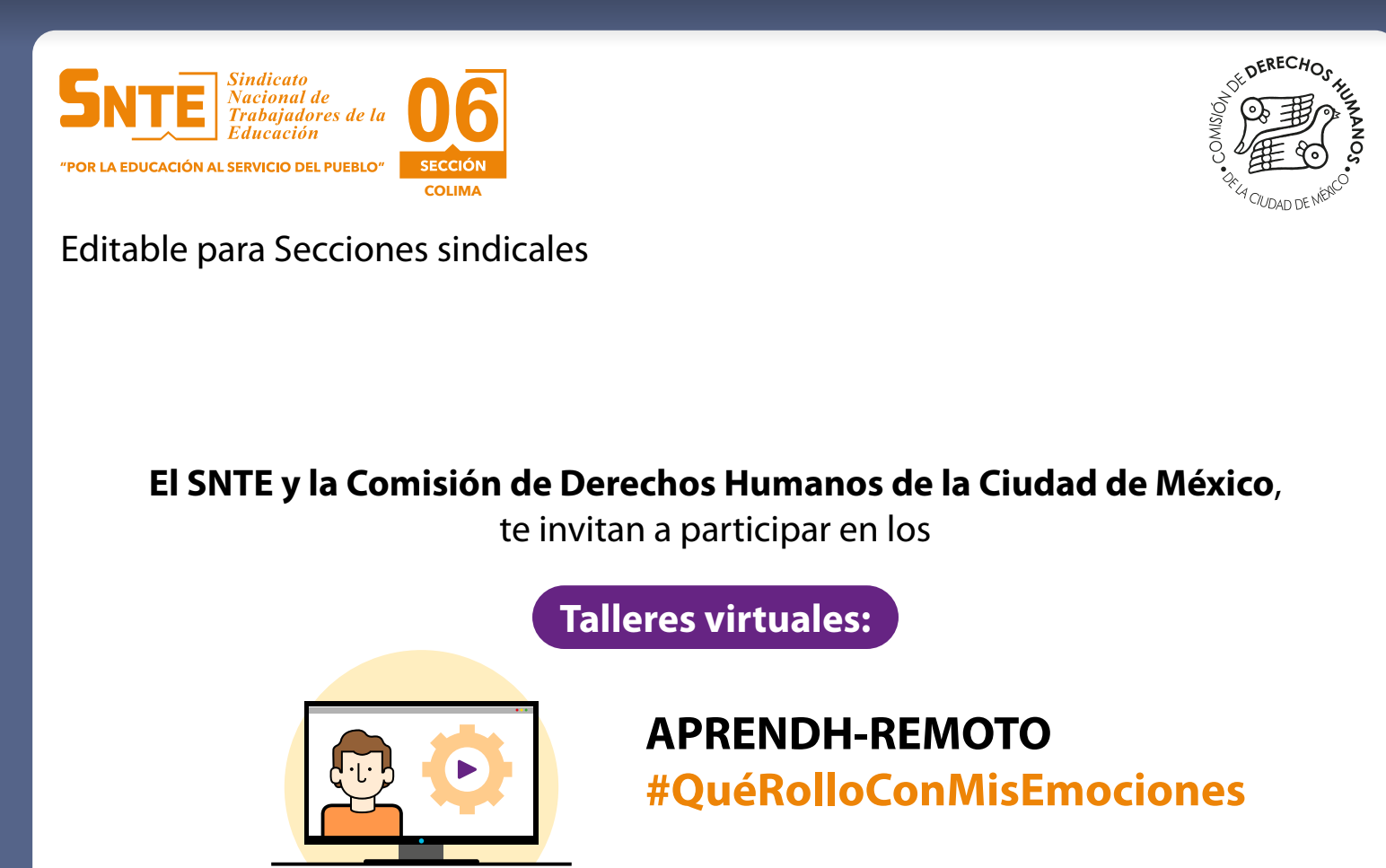 Segundo ciclo de talleres en derechos humanos SNTE-CDHCM