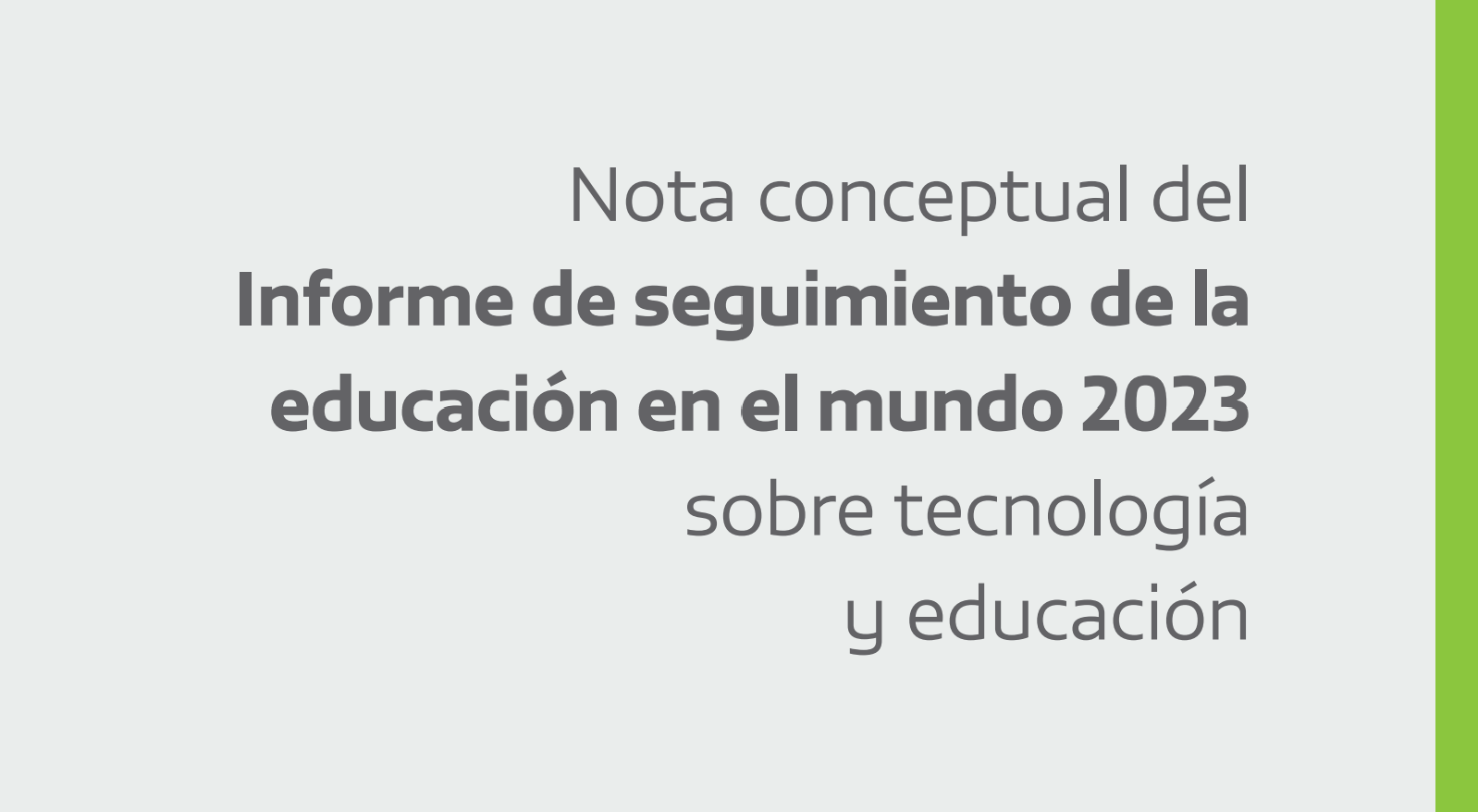 Consulta De Cara A La Preparación Del Informe De Seguimiento De La ...